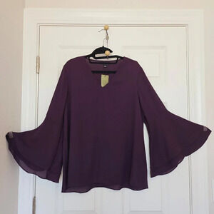 Alfani Bell sleeves georgette top size M